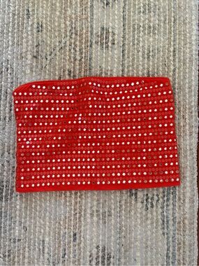 J Crew Red Tube Top NWT